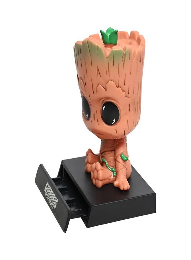 omuda Super Hero Action Figure Limited Edition Bobblehead with Mobile Holder for Car Dashboard, Office Desk & Study Table (Groot) - Image 2